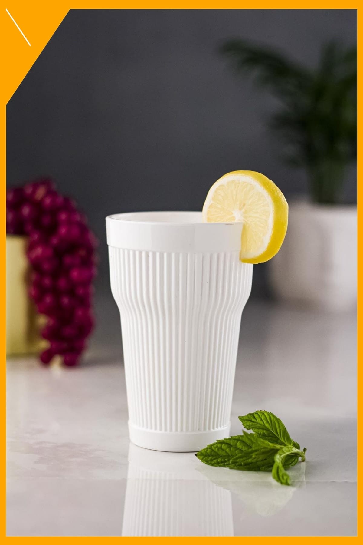 Akrilik Beyaz Kırılmaz Bardak 400 ml - Şık Tasarım Meşrubat Bardağı