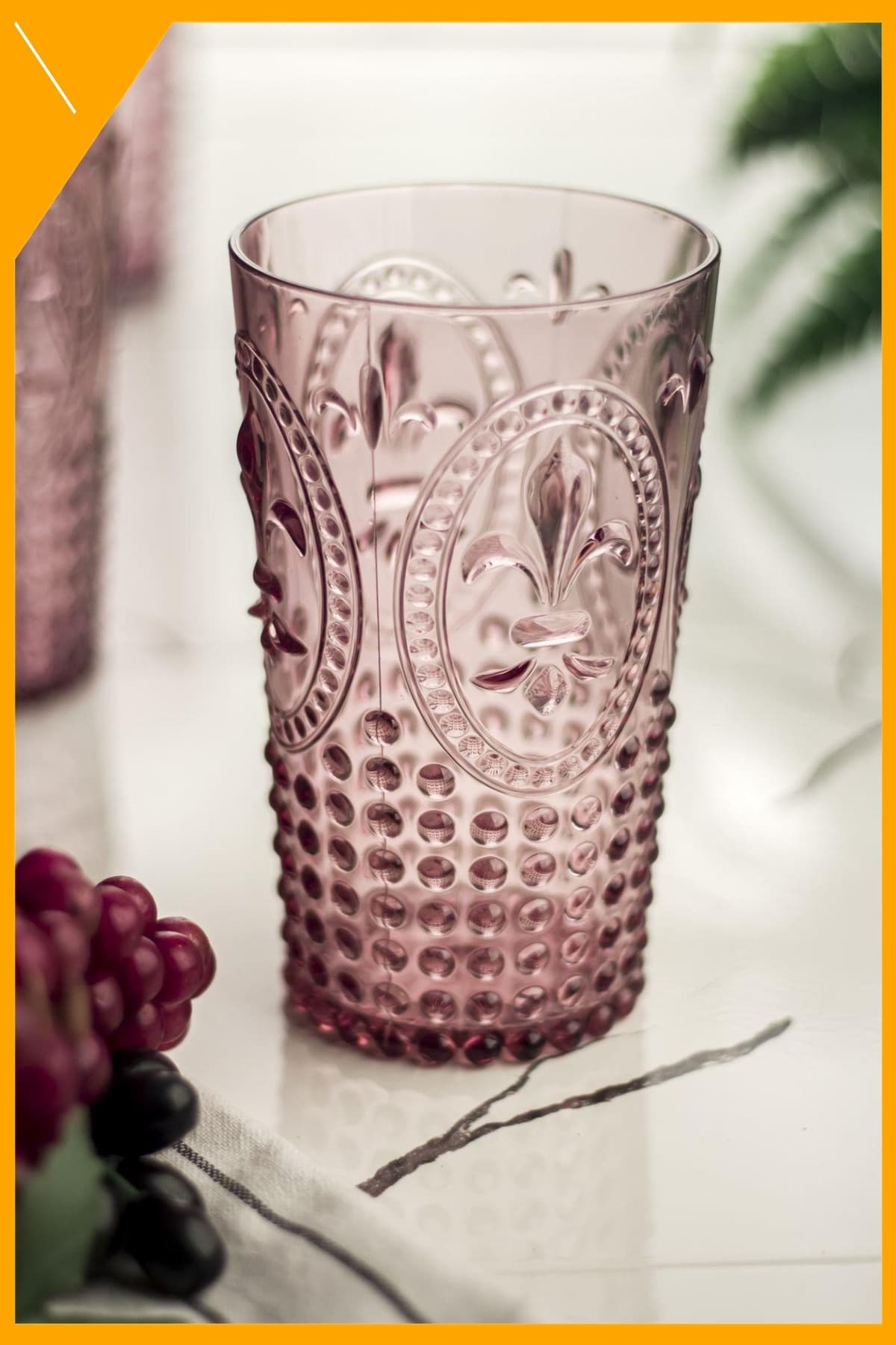 Mürdüm Rengi Kırılmaz Akrilik 750 ml Büyük Bardak