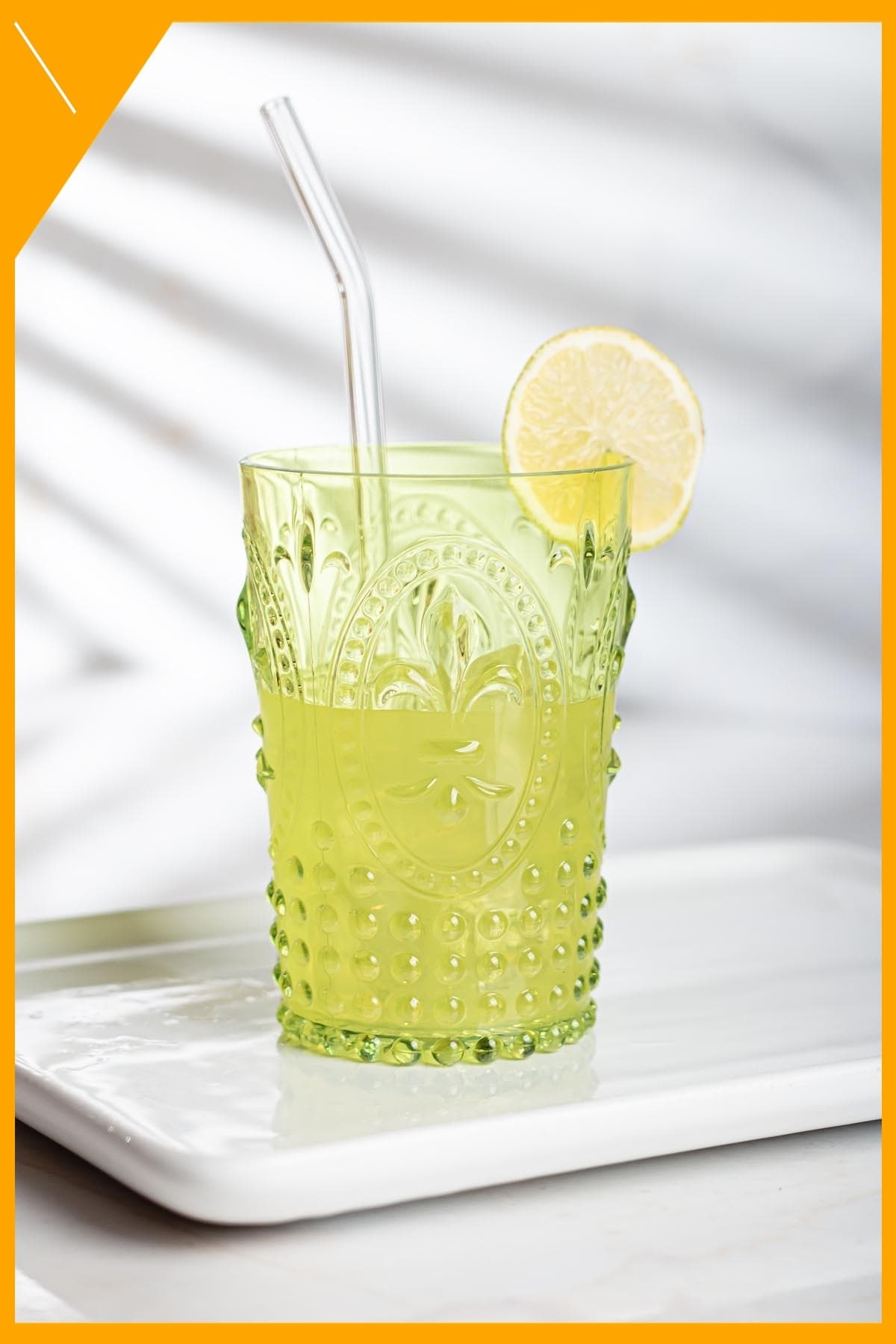 Yeşil Akrilik Kırılmaz 400 ml Su & Meşrubat Bardağı - Kahve Yanı Sunum