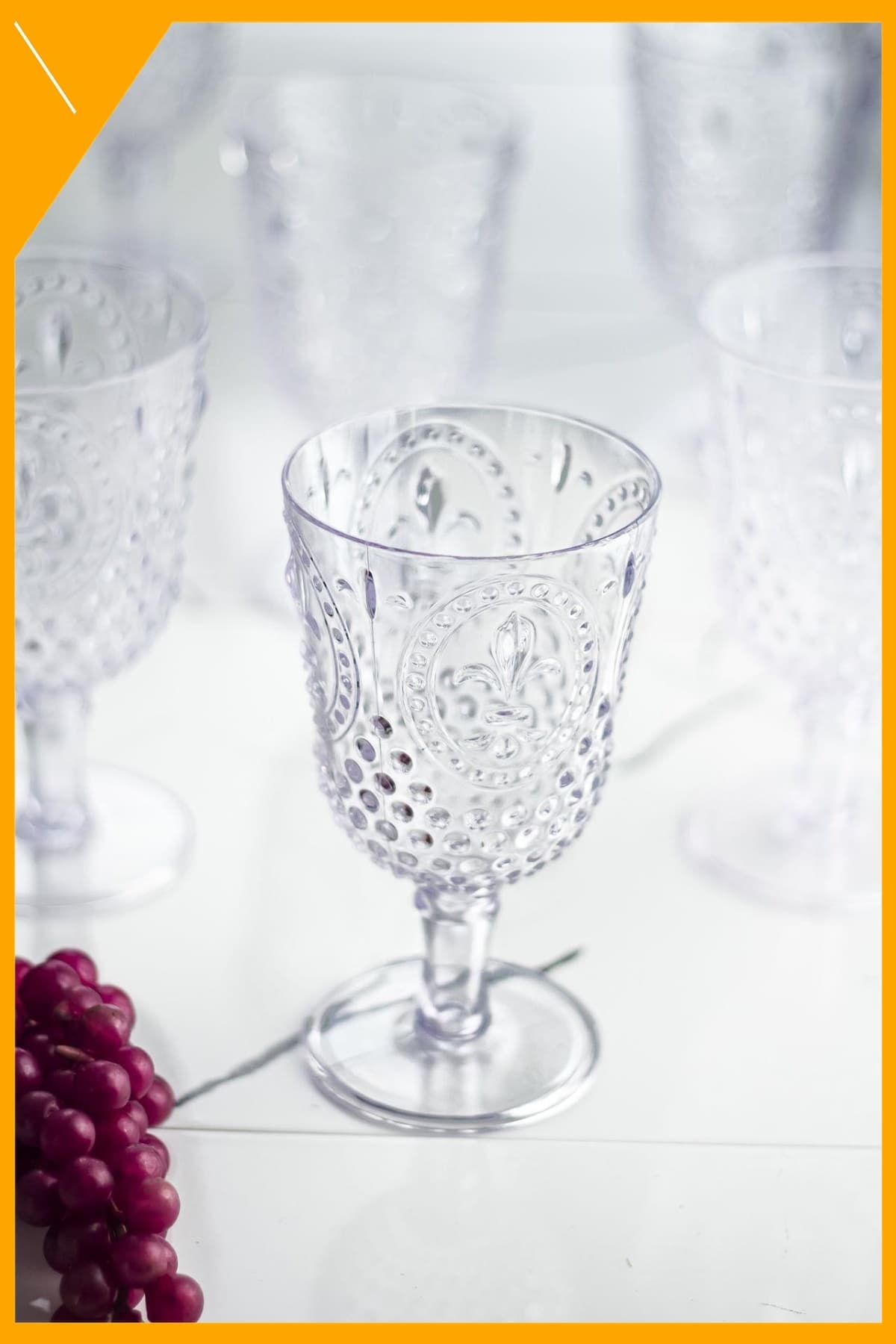 Kırılmaz Akrilik Şeffaf Kadeh 450 ml - Cam Görünümlü Su & Meşrubat Bardağı