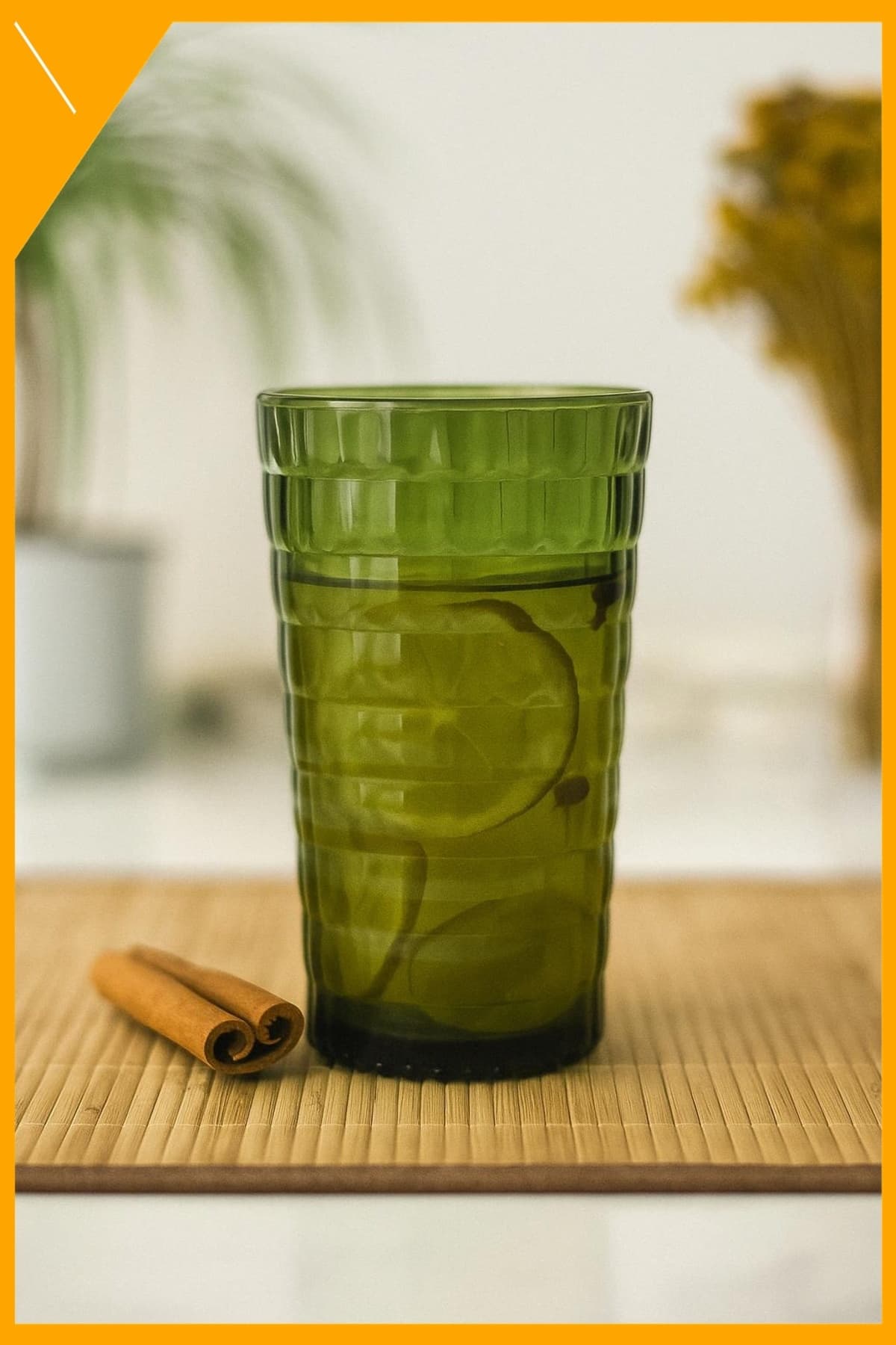 Allegra Koyu Yeşil Kırılmaz Akrilik Bardak 750ml, Geniş Hacimli Meşrubat Bardağı