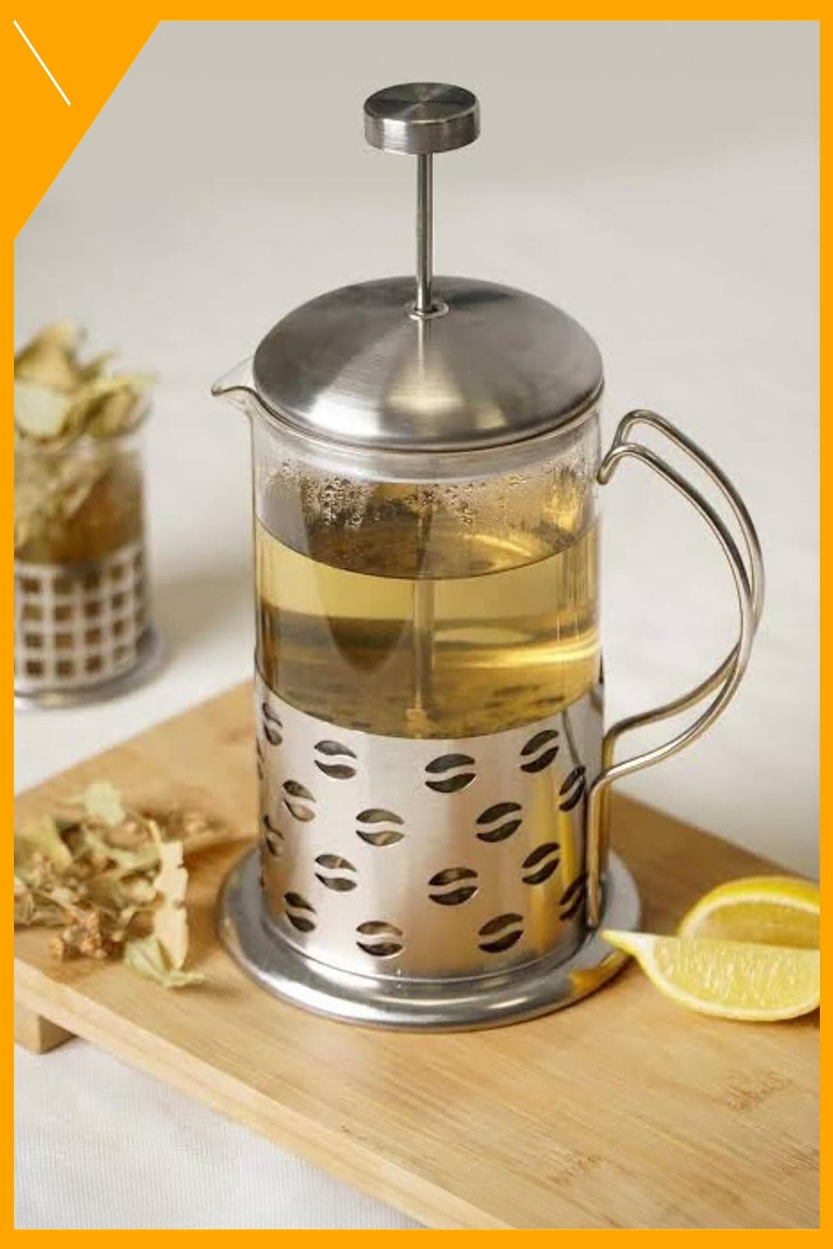 600 ml Borosilikat Cam French Press - Isıya Dayanıklı Kahve & Çay Demliği