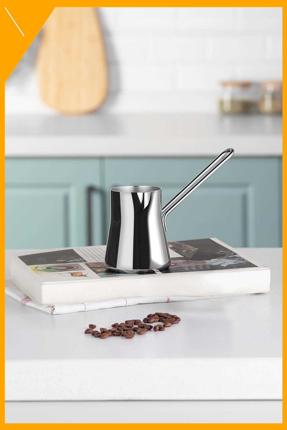 Paslanmaz Çelik 650 ml Büyük Boy Cezve & Sütlük - Türk Kahve Potu