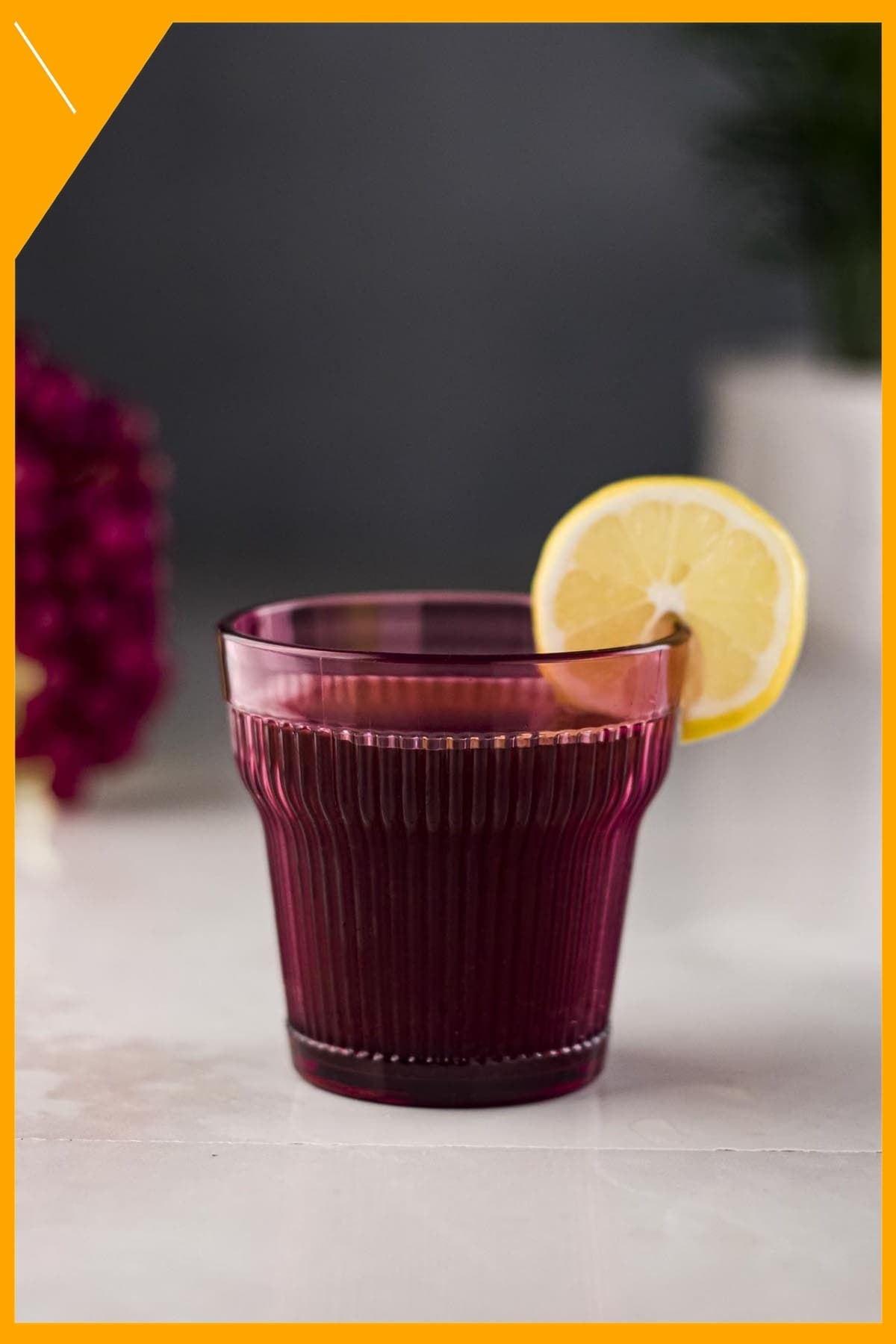 Mürdüm Rengi Kırılmaz Akrilik Sunum Bardağı 300 ml