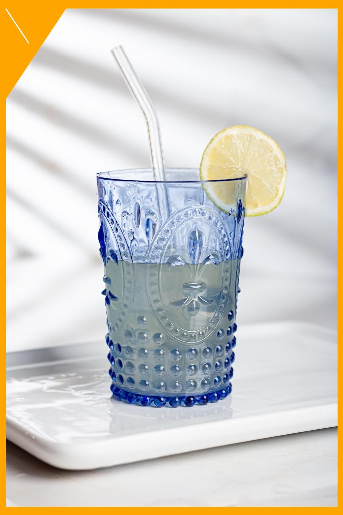 Mavi Kırılmaz Akrilik Bardak 400 ml - Su & Kahve Yanı