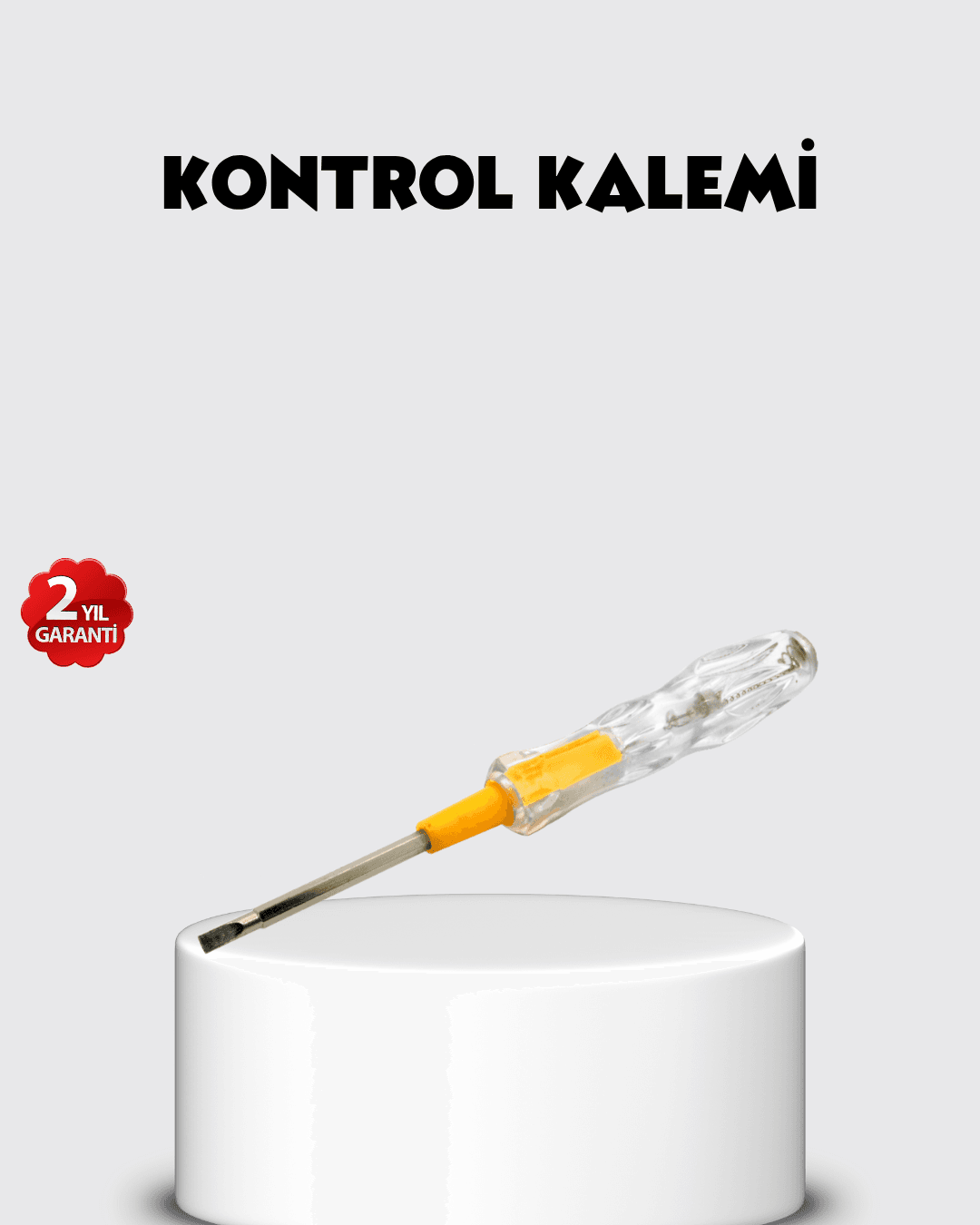 Neon Lambalı Elektrik Kontrol Kalemi Nikel Kaplama 110-220V